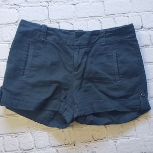 Ann Taylor Loft Dark Blue Linen Blend Shorts Sz 6